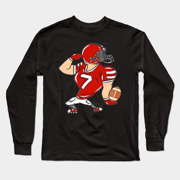 Rugby American Football Sport USA Gridiron Football Gift Long Sleeve T-Shirt by KK-Royal